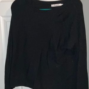 Arpeggio knitwear cropped sweater. LARGE. Black